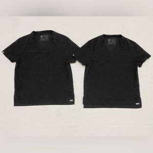 Figs Black Kangaroo Pocket Scrub Top x2 Pair Lot